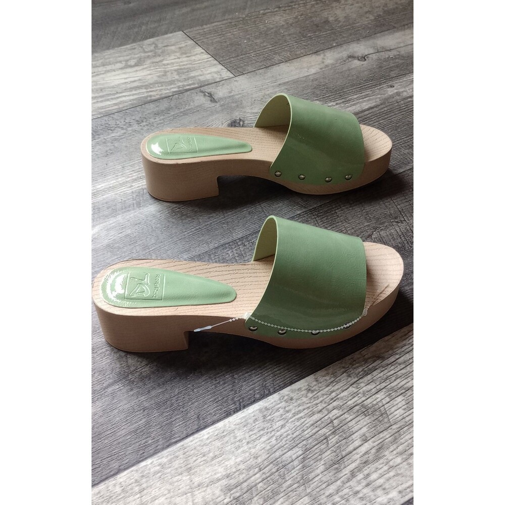 Dirty Laundry Women's 7.5 Olive Green Faux Leather Heidii Sandals, NWT